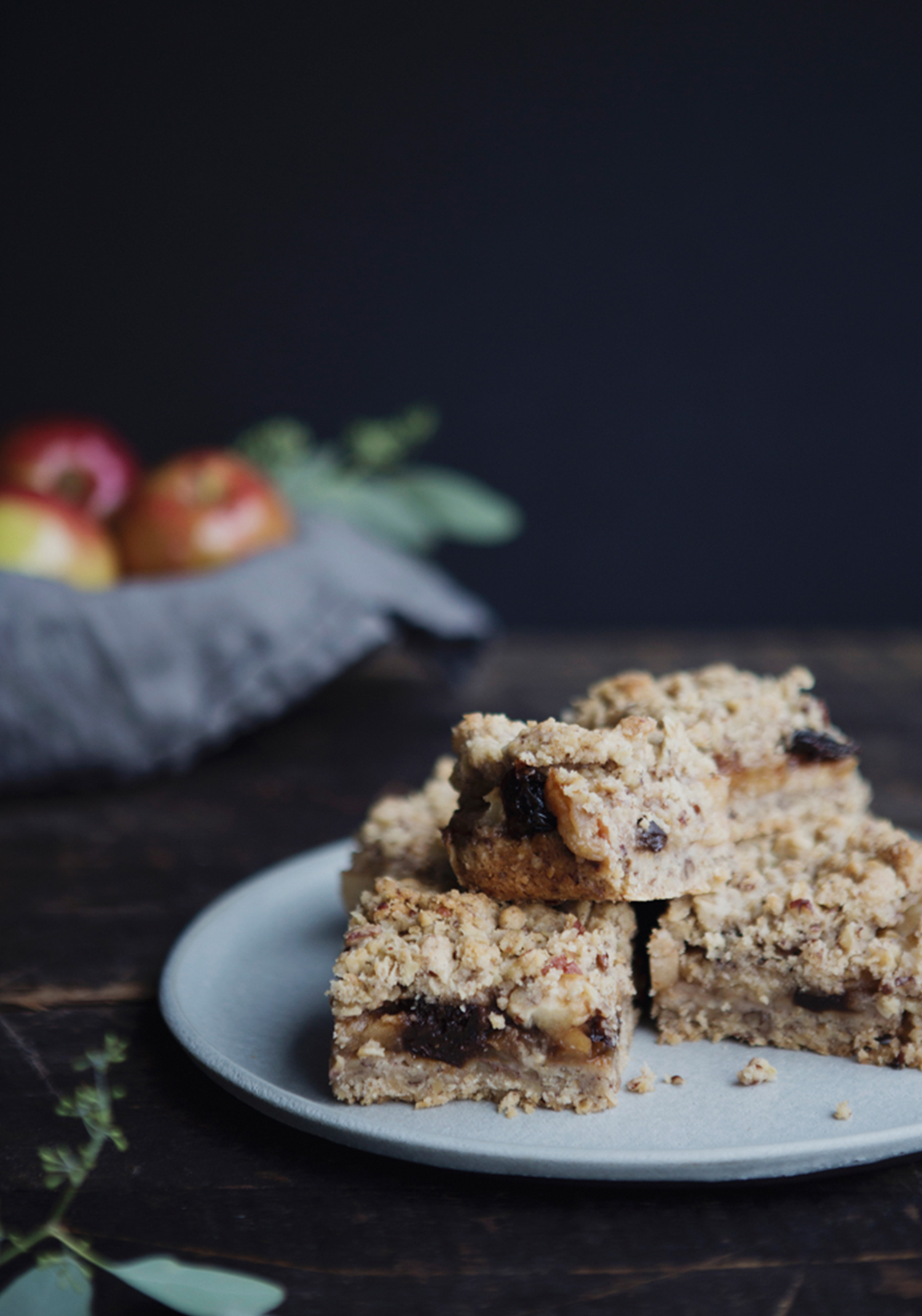 Prunes & apples squares - Trois fois par jour